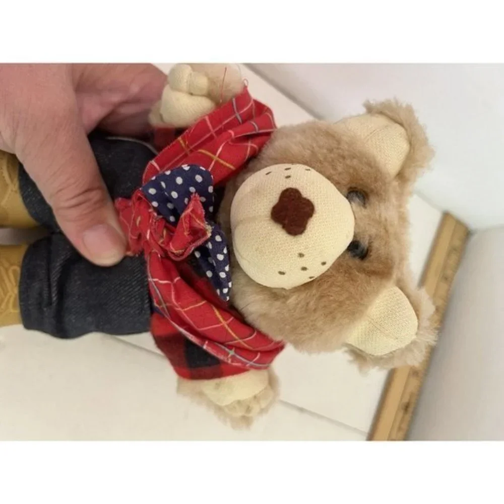 Vintage Furskins Xavier Roberts Plush Bear Overalls 7
